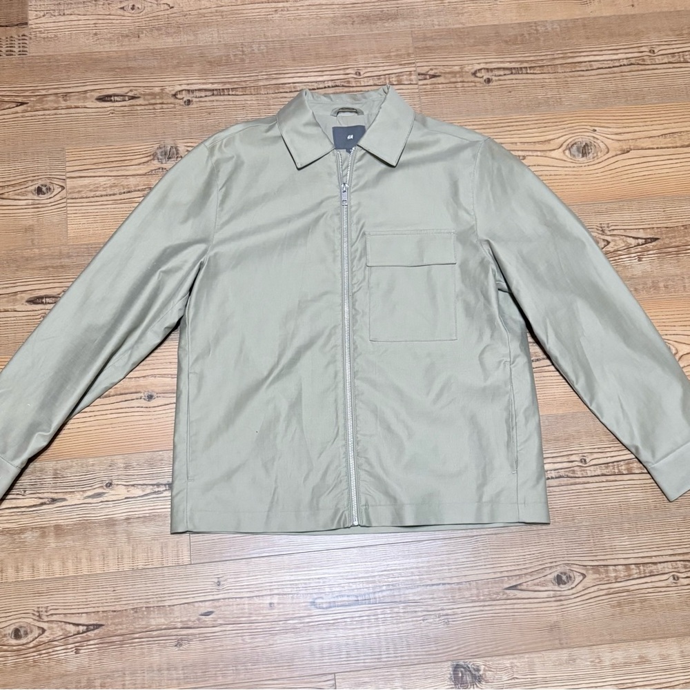 H&M Light green Shirt Jacket